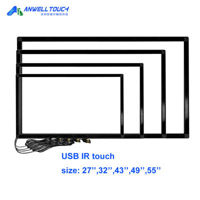 ซีเรียลหรือ USB Open Frame Infrared Touch Screen Overlay 43" สําหรับจอสัมผัส