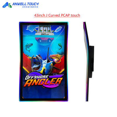 PCAP Curved Monitor Touchscreen ความละเอียดสูง 1920x1080 43' J สําหรับเกมส์