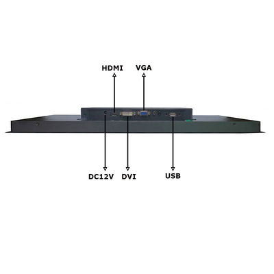 ความสว่างสูง 1920*1080 HD Panel Mount Touch Screen Monitor เกรดอุตสาหกรรม 21.5 นิ้ว