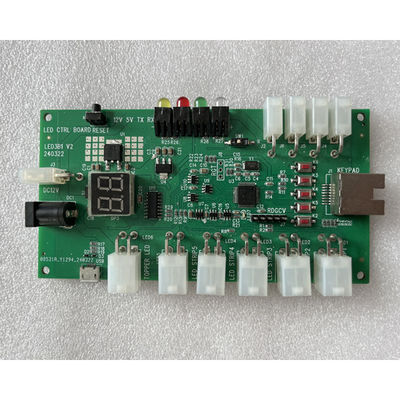 ไฟ LED เครื่องควบคุมเกม Pcb ผลงานสูง ด้วยปุ่มควบคุม